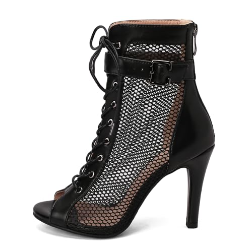 Women Mesh Heels Gladiator Sandals Stiletto2