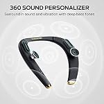 Monster Boomerang Petite Haut-parleurs Bluetooth en bande de collier, haut-parleur en bande 15H L'heure du jeu, aptX Fidélité élevée 3D Stéréo Sound, basse latence, micro intégré, IPX5 Haut-parleur imperméable pour la maison en plein air