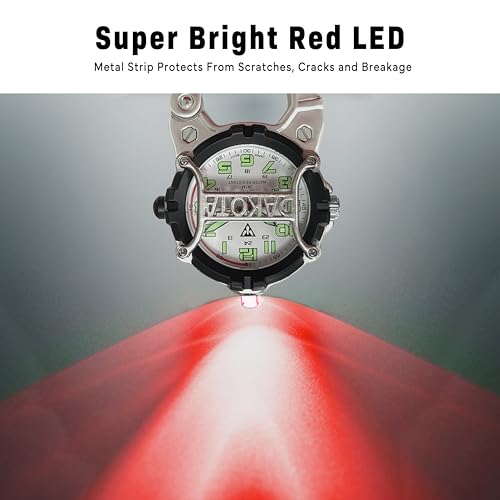 Image of Dakota Mini Clip Microlight, Quality Pocket and Fob Watch, Premium Durability Outdoor Gifts for Men, Use for Fishing Hunting, and More, LED Flashlight, Clip on Watch