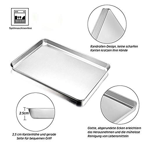 Plaque de cuisson pour four rectangulaire en inox facile à nettoyer