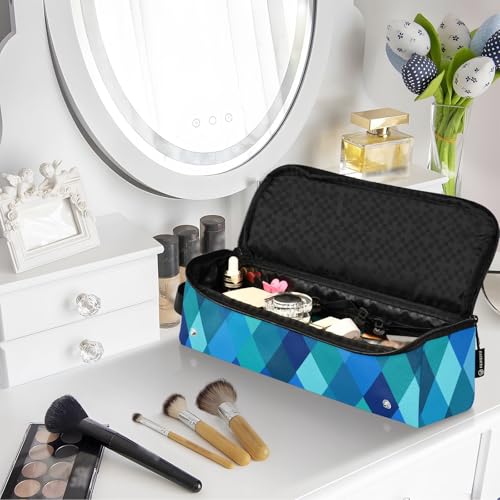 Bolsa de viaje para herramientas de cabello con almohadilla resistente al calor, organizador portátil para planchas, rizadores y secadores de cabello, azul real teal para mujeres miniatura 7