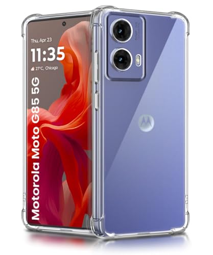 Image of WOW IMAGINE Clear Back Cover Case for Motorola Moto G85 5G | Shockproof Soft TPU Case | Cushioned Edges for Ultimate Protection Back Cover Case - Transparent