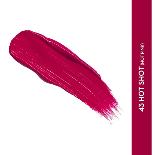 Image of SUGAR Cosmetics Smudge Me Not Liquid Lipsticks for Women | Transferproof & Waterproof | Lasts 12+ Hours | Matte Lipstick | 4.5ml - 43 Hot Shot (Hot Pink /Dark Fuchsia Pink)