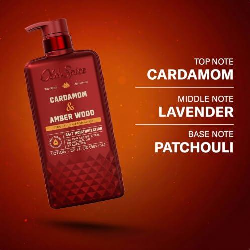 Old Spice Hand & Body Lotion for Men, Cardamom & Amber Wood Scent, 20 fl oz - image 6