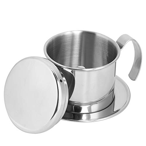 Coffee Filters, Stainless Steel Portable Coffee Brewer Coffee Pot, Corrosion-Resistant Travel and Campin Work Coffee for Home(Silver)