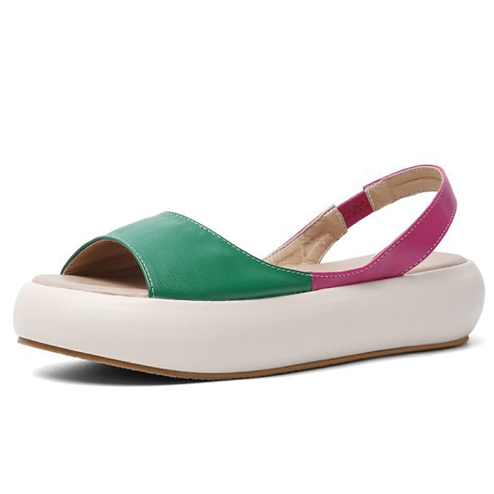 Fashion Thick Bottom Hollow Out Flat Sandals Cushioning All-match Slip-on Sandals Lightweight Anti-slip Ladies Sandals