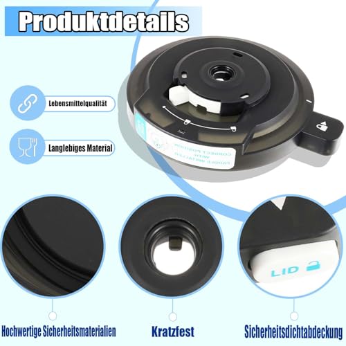 Äußerer Schüsseldeckel für Ninja NC700 Eismaschine, wiederverwendbarer Ninja Creami Ersatzdeckel, kompatibel mit der Serie Ninja NC700/NC701 (ohne Paddel) Ninja Creami Ersatzteile