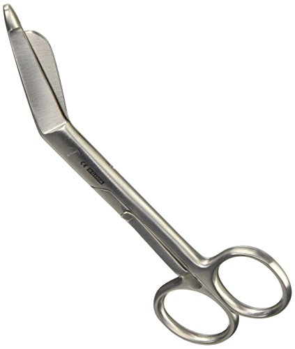 GIMA ref. 20500 Tijeras de vendaje de acero inoxidable para enfermería y uso medical, accesorio del botiquín de primeros auxilios utilizable en hogar médico, 14 cm, modelo estándar con clip Cover