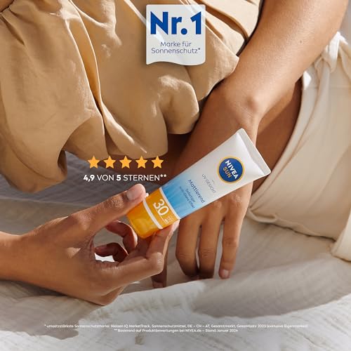 NIVEA SUN UV Gesicht Mattierender Sonnenschutz LSF 30 (50 ml), nicht fettende Sonnencreme für das Gesicht, sofort wirksame Sonnenmilch mit leichter Textur 4