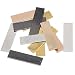 JETEHO 12pcs 4 Colors 42.7x11.3mm Stamping Blank Bar Horizontal Pendant Name Plate Jewelry Supply Craft Supplies(Gold/Rose Gold/Silver/Gun Black)