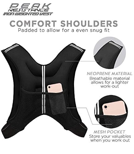 Aduro Sport Weighted Vest Workout Equipment, 4lbs/6lbs/12lbs/20lbs/25lbs/30lbs Body Weight Vest for Men, Women, Kids