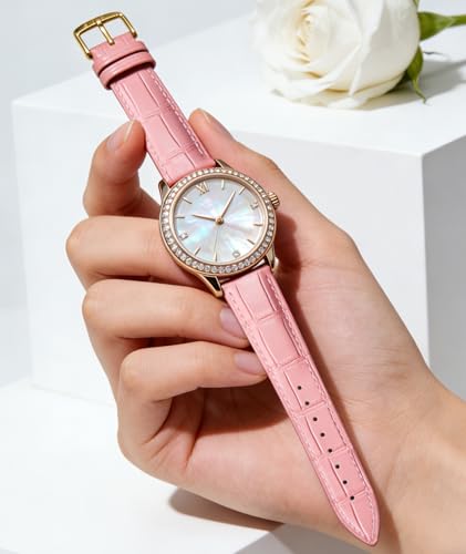 Image of BINLUN Leather Watch Band Genuine Calfskin Replacement Watch Strap Quick Release Crocodile Pattern 10 Colors 13 Sizes for Men Women(10mm,12mm,14mm,16mm,17mm,18mm,19mm,20mm,21mm,22mm,23mm,24mm)