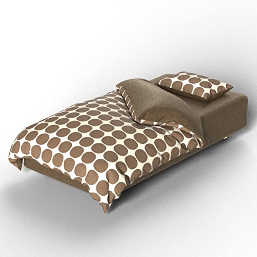 あたたか布団カバー3点セット シングル 北欧テイスト 洗える 冬 ブラウン AJ017KPBS [Amazon限定ブランド]offtime(オフタイム)