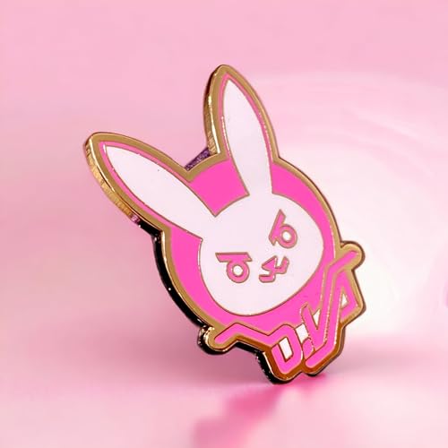 Image of Overwatch Pin Overwatch 2 D.Va Pin DIva Bunny Pin Overwatch merch Gaming Pin Anime Enamel Pin Gaming Enamel Pin Gift for Gamers