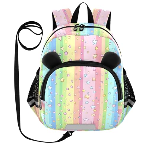 Rainbow Star Toddler Backpack for Girls Boys,Preschool Kindergarten Backpack,Cute Kids Backpacks for Girls B0403659
