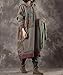 YESNO JFD Women Long Casual Hooded Sweatshirt Dress Ethnic Floral Print Color Block Hemline/Kangaroo Pocket (JFD Khaki, one_size)