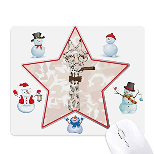 Tapis de souris cerf féerique et bonhomme de neige, le cadeau idéal pour le bureau