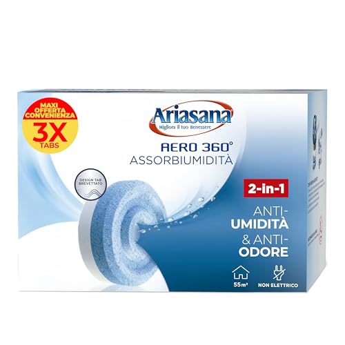 Ariasana Aero 360 Tab Inodore Tripack, Ariasana Aero 360° Ricarica per Dispositivi con Capacit...