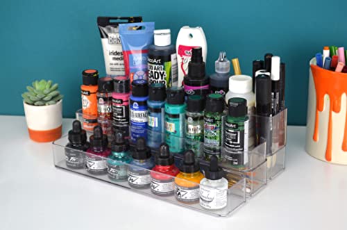Image of ArtBin 6959AG 2-in-1 Wall and Desktop Organizer, Stadium Wall-Mountable Desktop Organizer, Clear, 1 Organizer