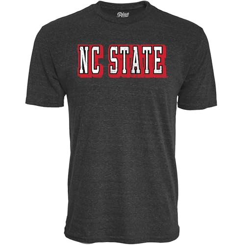 North Carolina State Wolfpack NCAA Officially Licensed Tri-Blend T-Shirt Vintage Prominent Black, Small