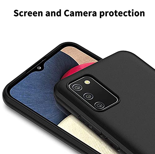 Image of Mobile Back Cover Case for Samsung M02s (Silicone Case|CameraProtection|Black SC1510)