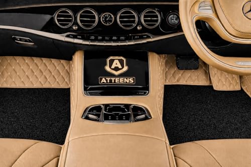 Image of SARCHI Premium 7D Car Floor Mats ? Faux Leather Luxury Custom Fit Car Foot Mats with Grass Layer, Waterproof & Washable, Non-Slip Floor Tray Protection, Maruti Suzuki S-Cross Model (2012-2018)