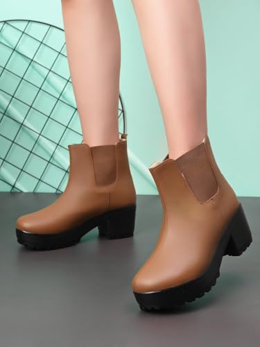Image of XE Looks 100% Vegan Leather Attractive & Stylish Boots for Women