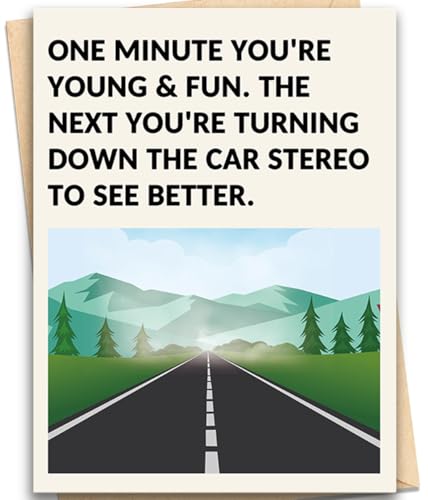 haskerty Funny Birthday Cards for Women Men, Happy Birthday Card for Mom Dad, Brother Birthday Gifts, Birthday Gift for Husband Wife, 30th 40th 50th 60th 70th Birthday Card