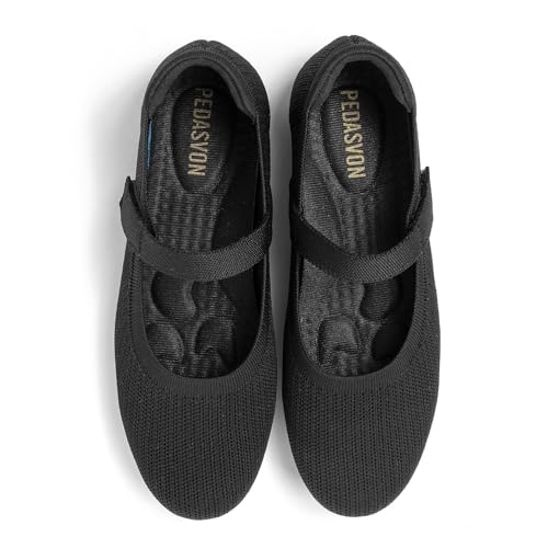 Women's Mary Jane Flats Adjustable Straps Ballet Breathable Shoes Washable Slip On for Work Weddings Travel Casual Round Toe Comfortable Flats2