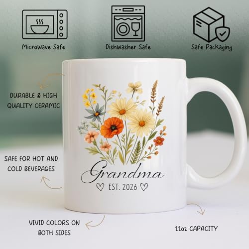 Set de 2 Mugs Cerámica Promoted to Grandparent 2026 miniatura 3