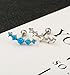 YOVORO 2Pcs 16G 316L Stainless Steel Cartilage Earrings for Women Created-Opal Ear Climber Tragus Barbell Piercing
