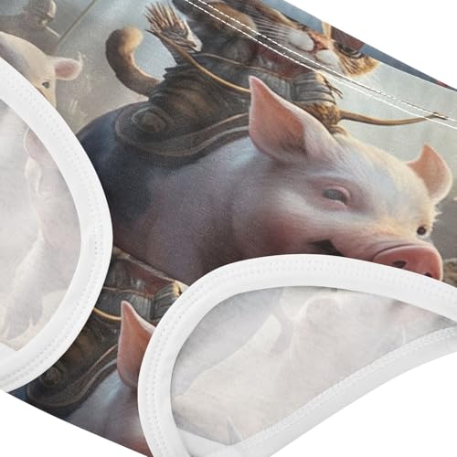 Fantasy Cute Kitten Pig Cute Panties Girl Toddler Girls Underwear Cotton Print Kids Briefs Undies 2t4