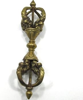 密教法器 宝珠金剛杵 仏教法具 真鍮製 vajra 22cm バジュラ 法具 五鈷杵 密教 仏具 厄除け ネパール 真鍮 ブラス