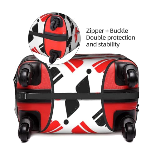 Housse de valise imperméable blanche motif échecs contre les rayures
