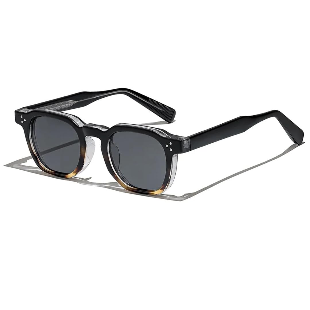 Occhiali da sole da uomo alla moda, vintage, con montatura quadrata UV400, occhiali da sole da donna per viaggi all'aperto ed estivi.