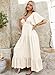 Kikibell Women's Summer Dresses FP Dupes Dress Sun Dresses Women Summer Casual Engagement Dresses for Photoshoot Beige L