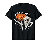 Photo Gallery stay creepy halloween skull pumpkin gothic spooky maglietta Photo Gallery stay creepy halloween skull pumpkin gothic spooky maglietta