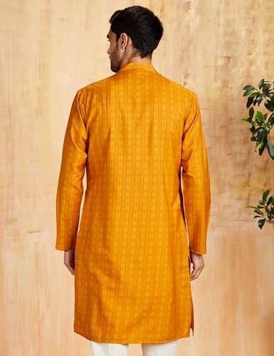 Image of Amazon Brand - Symbol Men Festive Printed Long Kurta (Regular Fit)