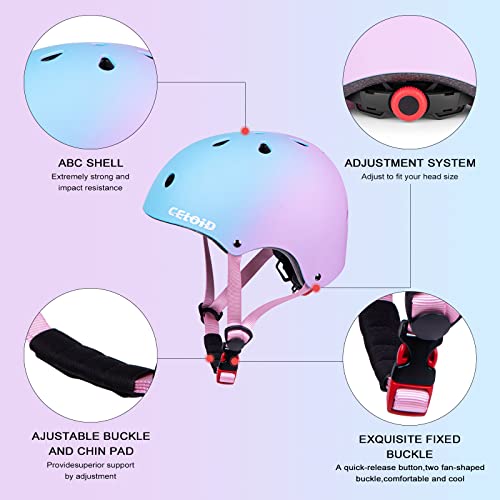 Image of Kids Bike Helmet,Toddler Skateboard Helmets for Ages 2-3-5-8-14 Years Boys Girls，Adjustable Multi-Sport Bicycle Skateboarding Football Roller Skating Scooter Rollerblade Balance Bike Helmet
