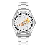 Cornet tromba orologio al quarzo personalizzato in acciaio inox orologio da polso con numeri arabi per uomo donna