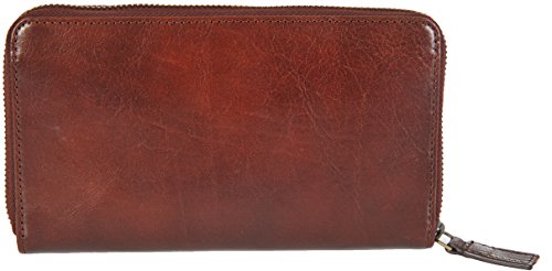 Gianni Conti Continental Leather Wallet for Women – Made in Italy – Full Zip Around Purse with RFID Protection, 4 Note Sections, Coin Pocket & 8 Card Slots (Brown) - Image 4