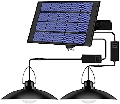 Lámpara de araña colgante de metal con control remoto y luz solar brillante