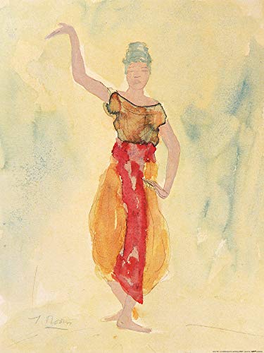 1art1 Auguste Rodin Poster Danseuse Cambodgienne, 1906 Affiche Reproduction 80x60 cm