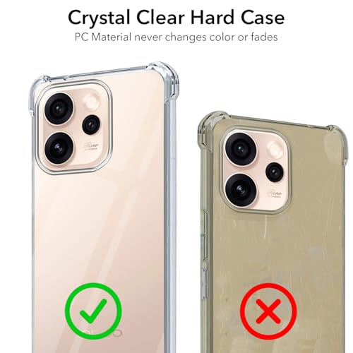 Image of Jkobi Shockproof Crystal-Clear Back Cover for Oppo Reno15 Pro 5G | Oppo Reno 15 Pro 5G (Anti Yellow Case | Drop & Camera Protection | Hard Polycarbonate)