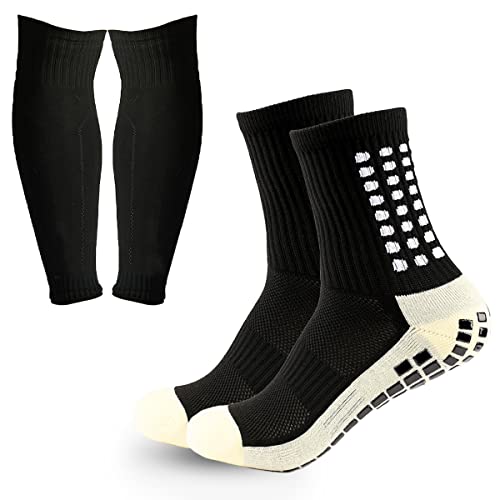 Kit Meia Antiderrapante Tipo Trusox + Meião Canelito (Preto)