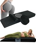 BL Pillow for After Surgery,Brazilian Butt Lift Recovery Bed with Hole,Zero Pressure High Density Foam,Post Op Comfort & Pain Relief,Washable Cover,Includes Plug & Semi-Circle Pillow,67.1x22x6.4 in