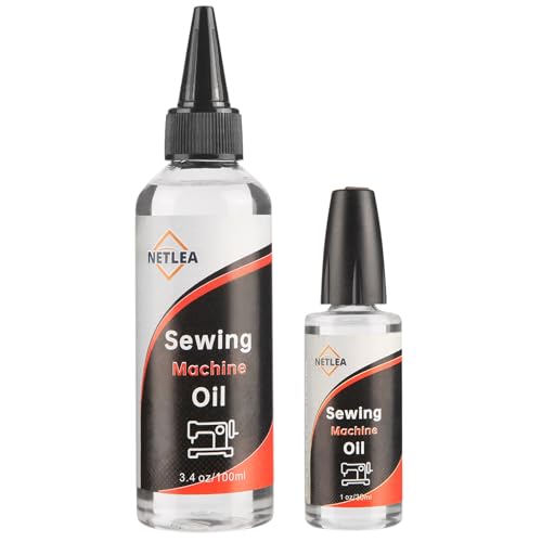 NetLea 3.4OZ+1oz Sewing Machine Lubricant with Oil Applicator,...