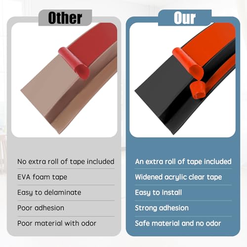Image of Floor Transition Strip Door Threshold 118 inch Floor Transition Reducer Trim on The Edges Threshold Strip Self Adhesive Suitable for Doorways, Tiles, Carpet