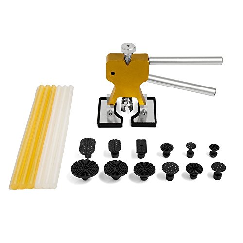 Mookis Dent Removal Kit, Car Dent Repair Kit 19Pcs Auto Body Dent Puller Kit With Golden Dent Lifter For Car Ding Dent Removal #TOP5