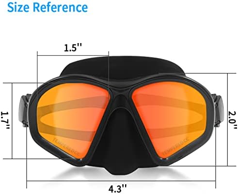 Miniatura 7 de Máscara de buceo libre de bajo volumen  Máscara de buceo para jóvenes, máscara de natación antivaho adecuada para adultos, adolescentes, buceo,